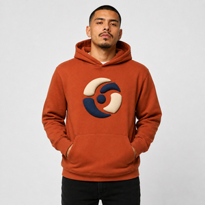 Sudadera con capucha para hombre, elegante, con estampado en relieve y gráficos texturizados, tela cómoda y un ajuste contemporáneo para la moda urbana y el uso de fin de semana. - Product Image 5