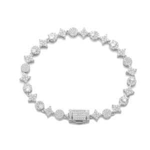 Best Quality Custom Moissanite Tennis Bracelet for <b>Men</b> Women 925 Silver Hip Hop Jewelry for Wedding and Anniversary Gifts - Product Image 1