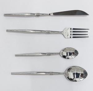 Ensemble de couverts écologiques en acier inoxydable avec manche en métal, style moderne, fourchette, couteau, cuillère, pour la maison - Product Image 3