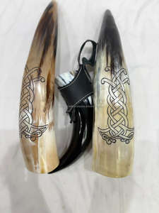 Corne à boire viking de haute qualité, faite à la main, en matériau organique, toucher réel, taille personnalisée, logo personnalisé, prix bas, vente chaude - Product Image 2