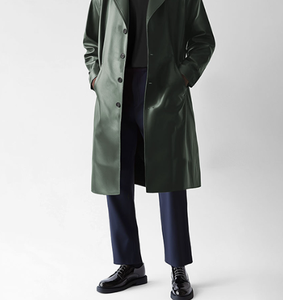 Leather Jacket <b>Long</b> <b>Coat</b> for <b>Men</b> Adults leather <b>Coat</b> on Cheap Price With Customization OEM Service - Product Image 4