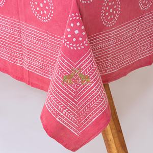 Manteles de comedor con estampado Dabu hechos a mano, fabricantes de manteles 100% algodón para hoteles, cubiertas de mesa personalizadas para fiestas - Product Image 2