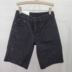Men's Acid Washed Oxford Digital Printing Solid Mid Waist Summer Shorts <b>High</b> Streetwear 100% Cotton - Product Image 3