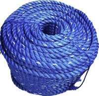Jaune bleu vente en gros 3 brins 4 supports corde de ficelle de pêche torsadée 8mm 16mm 24mm 28mm 32mm 100 verges nylon et polypropylène raphia