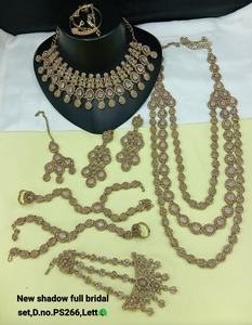 Elegante Conjunto de Joyería Étnica de Latón de Alta Calidad para Novia, Compromiso, Boda, Fiesta, con Baño de Rodio y Zirconia, Collar Gargantilla Shadow - Product Image 1