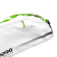 Bolsa de Pádel Unisex Moderna, Impermeable, de Poliéster 600D y 1680D, en Blanco y Negro, con Cierre de Cremallera, Solución Elegante y Práctica, China