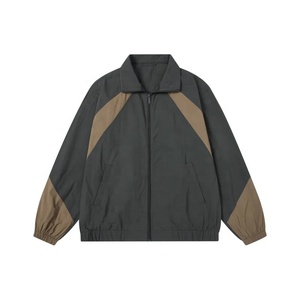 OEM Fashionable College <b>Jacket</b> Clothing Workout Retro College Windbreaker <b>Jackets</b> For Men New Design Two Tone Custom Wholesale - Product Image 1