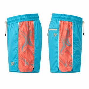 Pantalones Cortos Modernos de Pickleball para Hombre - Pantalones Cortos de Diseño de Secado Rápido con Elasticidad en 4 Direcciones y Paneles de Coral Sublimados Personalizados - Product Image 4