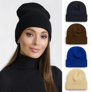 Gorro Elástico de Punto Grueso Unisex, Cálido para Otoño e Invierno, Apto para Viajes al Aire Libre, Transpirable, Impermeable, con Diseño de Personajes - Product Image 1