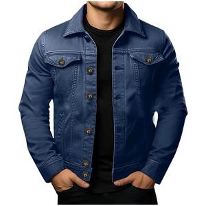 Chaqueta vaquera para hombre, ropa de calle, chaqueta vaquera recortada con diamantes de imitación para hombre personalizada con diamantes de imitación - Product Image 1