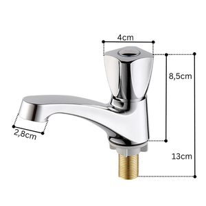 Grifo de Lavabo al por Mayor, Monomando de Agua Fría para Baño, con Perilla Hexagonal Cromada de ABS y Rosca de Latón, KSLA-20 KSN VN - Product Image 2