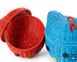 Panier de rangement en osier pour le linge, produit indonésien, mignon, chaton, pour tout usage - Product Image 4