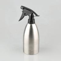 Bouteilles pulvérisatrices en acier inoxydable argentées, rechargeables, à fine brume, atomiseur d'eau, outils de nettoyage professionnels durables pour salon de coiffure