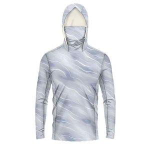 Camisa de Pesca con Capucha y Manga Larga para Hombre, Protección UPF 50, Estampado por Sublimación, Ropa de Exterior Anti-UV, 100% Poliéster, Sudadera - Product Image 1