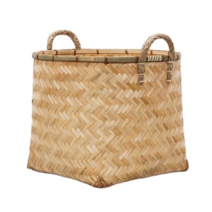 Cesta de almacenamiento ecológica Cesta de bambú tejida a mano Decoración de la vida del hogar Estilo vintage HECHO DE Vietnam - Product Image 5