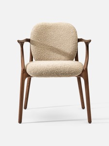 Commercial Grade Solid Wood Dining Chair Upholstered Seat Curved <b>Backrest</b> Durable Hospitality Furniture - Product Image 5