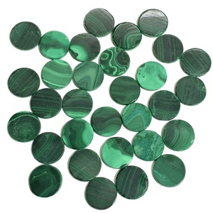 Piedras Preciosas Sueltas, Malaquita Natural, Ágata Roja, Cornalina, Lapislázuli, Turquesa, Discos de Piedras Preciosas Pulidos, Planos y Redondos - Product Image 1