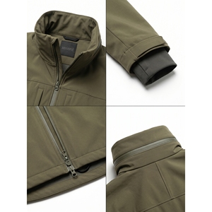 <b>Men's</b> 3L Stretch Nylon Techwear Hardshell <b>Jacket</b> Urban Waterproof Streetwear OEM Custom Label XS Size <b>Smart</b> Casual Fashionable - Product Image 4