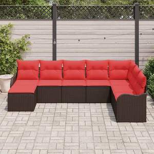 Ensemble de canapés de jardin en polyrotin marron - Product Image 3