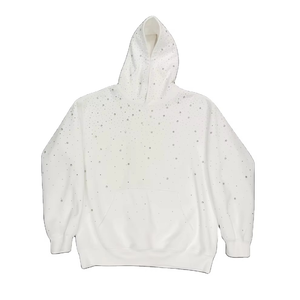 Sweat-shirt à capuche surdimensionné pour homme avec imprimé à pois scintillants, en polyester tricoté, style streetwear décontracté, style automne - Product Image 3
