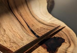 Handcrafted Rustic Wooden <b>Wall</b> <b>Clock</b> Natural Log Design <b>Unique</b> Asymmetrical Home Decor At Best Price - Product Image 3