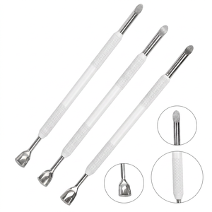 TEEJAY – Pousse-cuticules double embout en acier inoxydable couleur or, réutilisable, pour manucure et soin des cuticules – Nouvelle conception à double tête – Vente chaude - Product Image 2