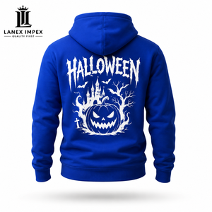 Sweat à capuche streetwear Halloween pour hommes et femmes, design personnalisé, sweat-shirt à capuche avec imprimé sur le thème de l'horreur, crâne, fantôme, citrouille - Product Image 3