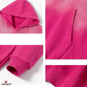 Novedades: Sudadera con Capucha para Hombre, de Forro Polar, de Peso Pesado, con Efecto Desgastado, Lavado Ácido y Bordada, Ecológica, para Invierno - Product Image 2