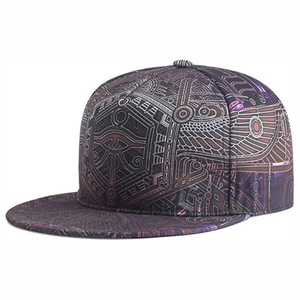 Casquette snapback noire à 6 panneaux avec broderie de crâne blanc et visière rouge sur le panneau avant, style streetwear, unisexe, décontractée - Product Image 6