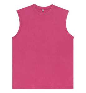 เสื้อยืดแขนกุดทรงหลวมสไตล์วินเทจสำหรับผู้ชาย ผลิตตามสั่ง OEM/ODM ขายส่ง ผ้าฝ้าย 100% เป็นมิตรต่อสิ่งแวดล้อม สตรีทแวร์แนวสตรีท - Product Image 2