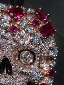 Rose Gold Color Skull Pendant Necklace Micro Set Zircon Cubic Zirconia Hip Hop Jewelry for <b>Gift</b> - Product Image 2