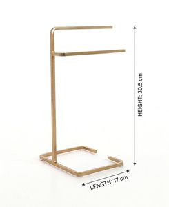 Towel Stand for Bathroom & Kitchen <b>Freestanding</b> Double <b>Bar</b> Hand Towel Holder Rust Resistant Metal Towel Rack - Product Image 6