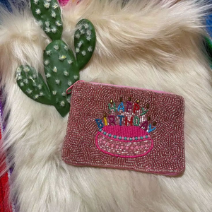 Monedero de cuentas hecho a mano con la inscripción 'I Love Tennis', pequeño, para mujer, para guardar monedas, estilo artesanal y original - Product Image 1