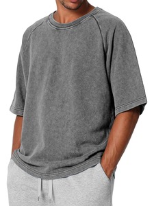 Camiseta Personalizada para Hombre, 220 g/m², 100% Algodón, Corte Cuadrado, Hombros Caídos, Cuello Redondo, Estilo Casual, Súper Gruesa - Product Image 3