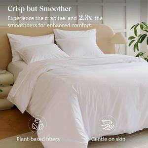 Juego de Sábanas de Hotel de 5 Estrellas, Blancas, de Lujo, Súper Suaves, 300 Hilos, Satén de Algodón, 4 Piezas, Sábana Ajustable, Sábana Plana y Fundas de Almohada, Tamaño King - Product Image 4