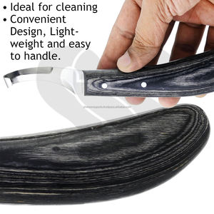 2026 Fournisseur de qualité supérieure, couteau à lame incurvée à manche noir, en acier inoxydable, résistant à la rouille, couleurs personnalisables, réutilisable, qualité supérieure, pour cheval - Product Image 3