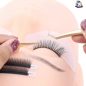 Ensemble de pinces à cils en acier inoxydable Ryzer Studio, 1 pièce, pointe incurvée et pointue, outils de beauté pour extensions de cils, maquillage et outils - Product Image 5