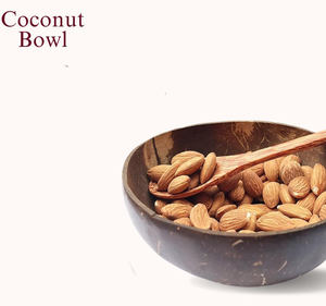 Juego de cuencos redondos de cáscara de coco con cuchara que incluye comida, ensaladas y fruteros para el hogar, cocina o fiesta, ideal para servir - Product Image 4