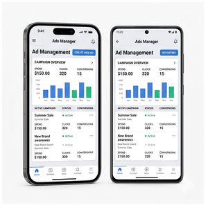 Application de gestion des publicités Royalcraft – Gestion des campagnes, suivi des publicités, contrôle du budget et analyse des performances iOS/Android - Product Image 4