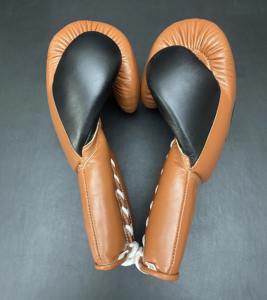 ถุงมือชกมวยรุ่นใหม่ล่าสุด สีน้ำตาลและสีดำ ไม่มีมวยไม่ใช่ชีวิต ถุงมือชกมวยสำหรับฝึกซ้อมระดับมืออาชีพ แบบผูกเชือก สำหรับยิม บ้าน และกลางแจ้ง - Product Image 5