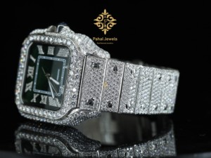 นาฬิกาเพชรหรู Pahal Jewels ตัวเรือนสแตนเลสทรงเหลี่ยม 40 มม. ระบบอนาล็อก กลไกอัตโนมัติ แสดงวันที่ สำหรับทุกเพศ - Product Image 4