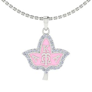 Pink Enamel Sterling Silver Leaf <b>Necklace</b> Women Crystal Pendant Jewelry Elegant Fashion Accessory Gift Daily Wear <b>Statement</b> Neck - Product Image 2