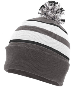 Nuevo Modelo de Gorro de Punto Unisex a Rayas con Pompón, 100% Acrílico, Gorro de Invierno para Adultos, Uso Casual al Aire Libre 2026 - Product Image 1