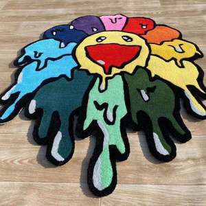 Tapis et tapis de voiture personnalisés avec logo de design tibétain, tapis d'extérieur en acrylique 3D tuftés à la main, antidérapants et découpés sur mesure pour pique-nique - Product Image 4