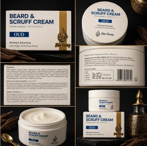 Crema para el Cuidado y Peinado de la Barba para Hombre ALIF CRYSTAL and AGATE con Aroma a Oud, Aceite de Coco, Manteca de Karité y Aceite de Argán - Product Image 5