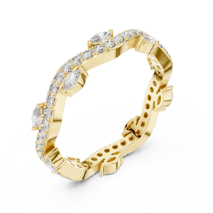 Bague Éternité Femme en Argent 925 avec Moissanite, Taille Ronde Brillante, Sertissage Pavé, Bijou de Mariage Classique - Product Image 4