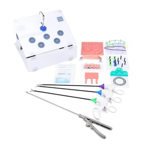 Nuevo simulador laparoscópico de vientre simulado, caja de entrenamiento endoscópico y módulos de entrenamiento ginecológico de Endopro Care - Product Image 1