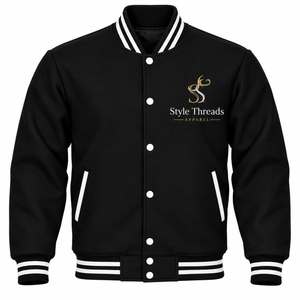 Veste de sport rose unisexe, style preppy, logo brodé, coupe classique, polyester, taille M, veste de sport en toile respirante pour homme - Product Image 4
