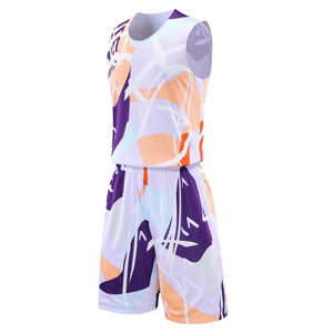 Uniforme de basket-ball réversible respirant de qualité supérieure avec design personnalisable, prix bas et nouveau style, kits de basket-ball - Product Image 2