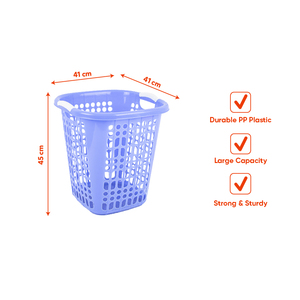Cesto de Ropa Grande de Plástico, Contenedor de Ropa Sucia de PP Duradero con Asas Dobles, para Supermercados, Comercios y Uso Doméstico - Product Image 3